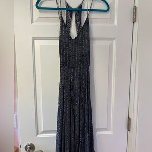 Anthropologie Black and White Backless Dress